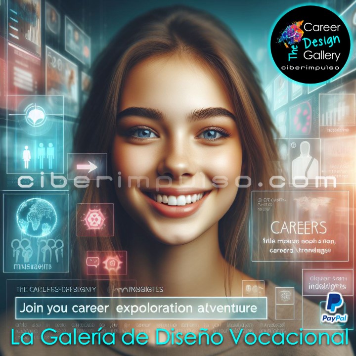 Teens comparten encuentran su match con el asistente para analizar carreras en la Galería de Diseño Vocacional