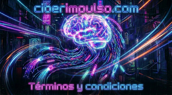 Neon-lit cybernetic brain with data locks and glowing cables in dark city